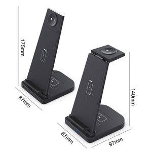 Compatible With Apple , 3 - in - 1 Splicing Wireless Charger Supports QI Charging - Zambeel