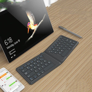 Compatible with Apple, Aerospace Folding Bluetooth Keyboard Ipad Tablet Phone Universal Office Keyboard - Zambeel