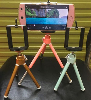 Compatible with Apple, Colorful digital camera Tripod stand Mini mobile phone stand Desktop photography Live selfie network red stand - Zambeel