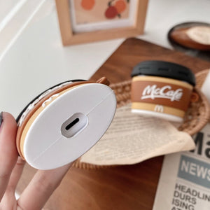 Compatible with Apple, Creative M Coffee Cup Earphone Case Soft Silicone Case - Zambeel