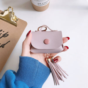 Compatible with Apple, Leather tassel Airpods Pro case - Zambeel
