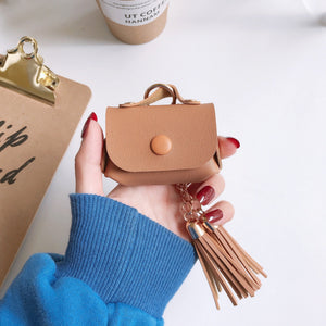 Compatible with Apple, Leather tassel Airpods Pro case - Zambeel