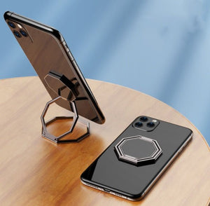 Compatible with Apple, Metal Mobile Phone Bracket Hidden Desktop Fold Ring Buckle Paste Portable Lift Tablet Ipad Lazy - Zambeel