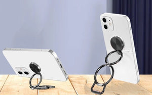 Compatible with Apple, Metal Mobile Phone Bracket Hidden Desktop Fold Ring Buckle Paste Portable Lift Tablet Ipad Lazy - Zambeel