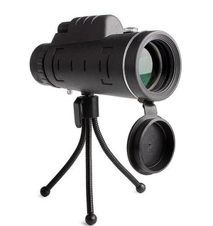 Compatible with Apple, Monocular Telescope Zoom Scope with Compass Phone Clip Tripod - Zambeel