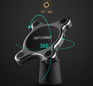 Compatible With Apple, QI Magnetic Car Mount Wireless Charger - Zambeel