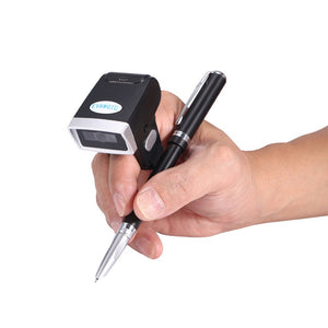 Compatible with Apple , QR Code Wireless Bluetooth Scanning Gun Portable Ring Wearable Scanner - Zambeel