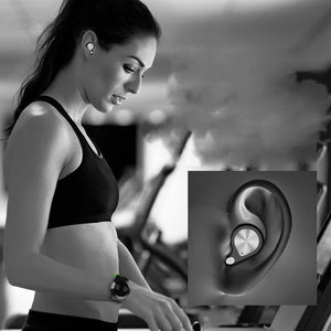 Compatible with Apple, Wireless Bluetooth Headset Wrist Strap Hifi Wireless Headphones Sports Earbuds 5.0 Bluetooth Earphone for iPhone Android IOS - Zambeel