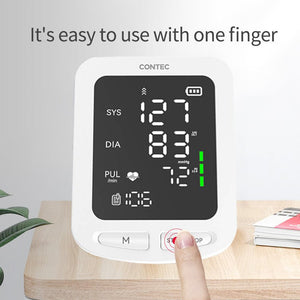CONTEC08E LED Screen Electronic Sphygmomanometer Adult BP Cuff Monitor Blood Pressure NIBP Records - Zambeel