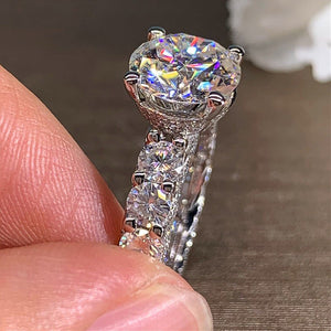 Copper Inlaid Zircon Ring Women - Zambeel