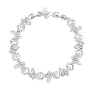 Copper Inlaid Zircon Smart Butterfly Stitching Bracelet European And American High - grade Bracelet - Zambeel