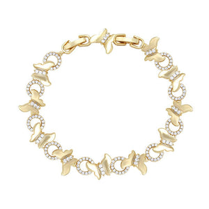 Copper Inlaid Zircon Smart Butterfly Stitching Bracelet European And American High - grade Bracelet - Zambeel