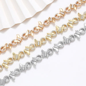 Copper Inlaid Zircon Smart Butterfly Stitching Bracelet European And American High - grade Bracelet - Zambeel
