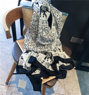 Cotton And Linen Ethnic Style Fake Sunscreen Scarf - Zambeel