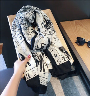 Cotton And Linen Ethnic Style Fake Sunscreen Scarf - Zambeel