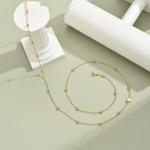 Creative And Fashionable Heart - shaped Bead Waist Chain, Golden Alloy Waist Chain For Women, Summer Accessory. - Zambeel