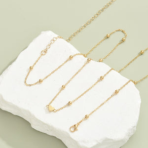 Creative And Fashionable Heart - shaped Bead Waist Chain, Golden Alloy Waist Chain For Women, Summer Accessory. - Zambeel