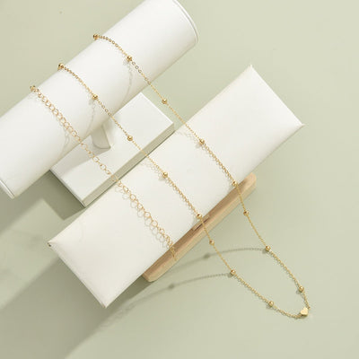 Creative And Fashionable Heart - shaped Bead Waist Chain, Golden Alloy Waist Chain For Women, Summer Accessory. - Zambeel