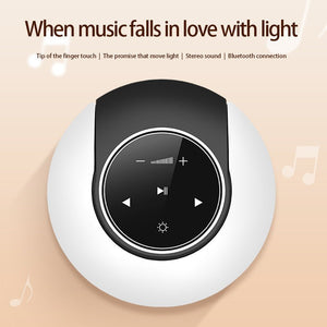 Creative Bluetooth Subwoofer Stereo Speaker LED Desk Lamp Stepless Dimming Folding Touch Atmosphere Night Light - Zambeel