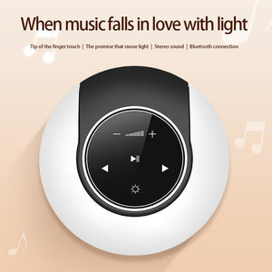 Creative Bluetooth Subwoofer Stereo Speaker LED Desk Lamp Stepless Dimming Folding Touch Atmosphere Night Light - Zambeel