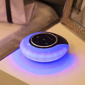 Creative Bluetooth Subwoofer Stereo Speaker LED Desk Lamp Stepless Dimming Folding Touch Atmosphere Night Light - Zambeel