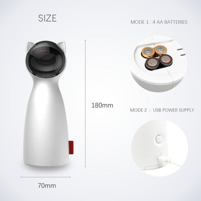 Creative Cat Pet LED Laser Funny Toy Smart Automatic Cat Exercise Training Entertaining Toy - Zambeel