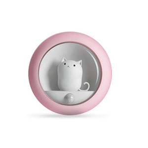 Creative Cute Cat Night Light Cartoon Charging Human Body Induction Lamp LED Night Owl Atmosphere Light Up Night Bedside Night Light - Zambeel