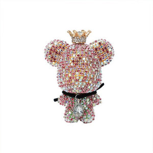 Creative Diamond - studded Bear Perfume Clip For Car Air Outlet - Zambeel