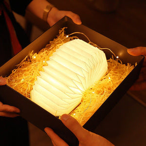 Creative Gift Led Portable Retro Lamp Usb Rechargeable Wooden Lamp 360 Degree Folding Organ Lamp - Zambeel