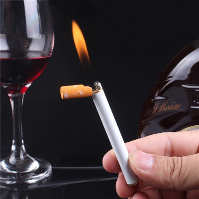 Creative Mini Lighter Butane Gas Metal Cigarette Shaped Lighter - Zambeel