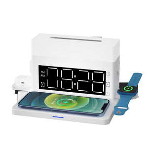 Creative Multi - function Eye Protection Small Night Light Clock Alarm Clock Six In One - Zambeel