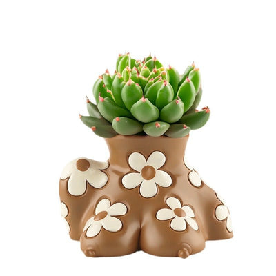 Creative Resin Body Art Flowerpot Home Home Decor - Zambeel
