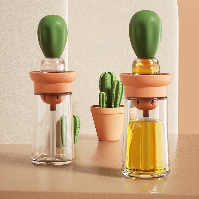 Creative Silicone Brush Head Brush Oil Bottle Kitchen High Temperature Resistant Press Type Oil Metering Oil Bottle - Zambeel