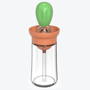 Creative Silicone Brush Head Brush Oil Bottle Kitchen High Temperature Resistant Press Type Oil Metering Oil Bottle - Zambeel
