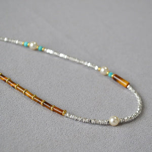 Creative Sparkling Sterling Silver Tigers Eye Statement Necklace For Women - Zambeel