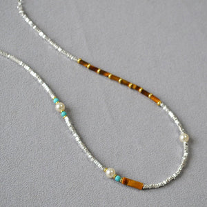Creative Sparkling Sterling Silver Tigers Eye Statement Necklace For Women - Zambeel