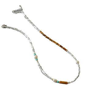 Creative Sparkling Sterling Silver Tigers Eye Statement Necklace For Women - Zambeel
