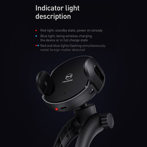 Cross Border Car Wireless Charging Mobile Phone Bracket Fast Charging Infrared Sensor Bracket Base Can Be Customized - Zambeel