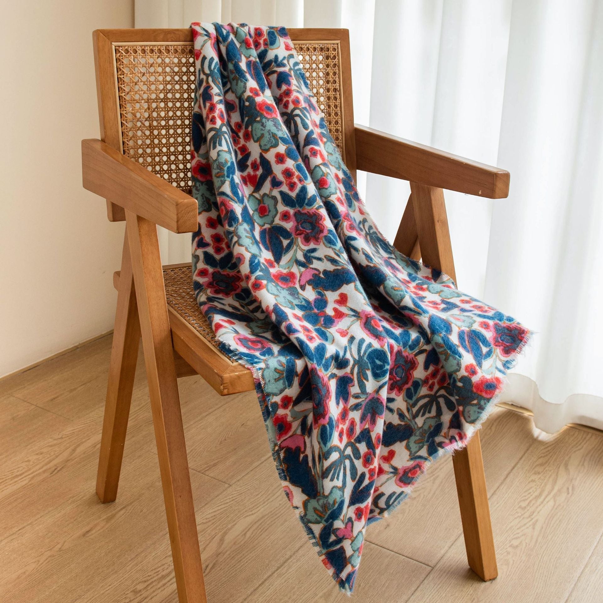 Cross - border New Arrival Printed Cashmere - like Texture Commuter's All - matching Warm Scarf Shawl - Zambeel