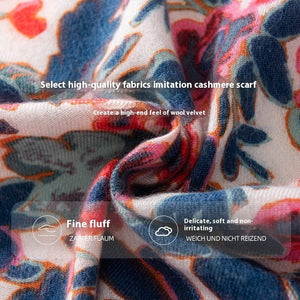Cross - border New Arrival Printed Cashmere - like Texture Commuter's All - matching Warm Scarf Shawl - Zambeel