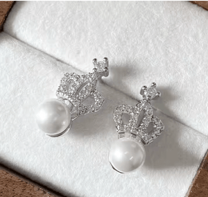Crown Pearl Necklace Set - Zambeel