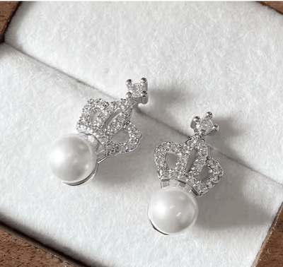 Crown Pearl Necklace Set - Zambeel