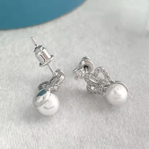 Crown Pearl Necklace Set - Zambeel
