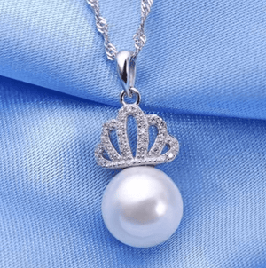 Crown Pearl Necklace Set - Zambeel