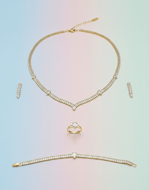 Crystal Accent Jewelry Set - Zambeel