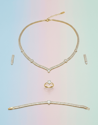 Crystal Accent Jewelry Set - Zambeel