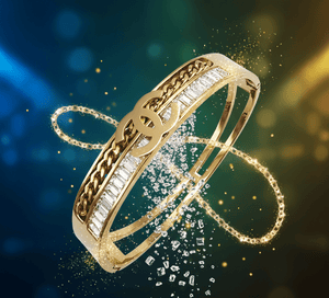 Crystal Chain Bangle - Zambeel