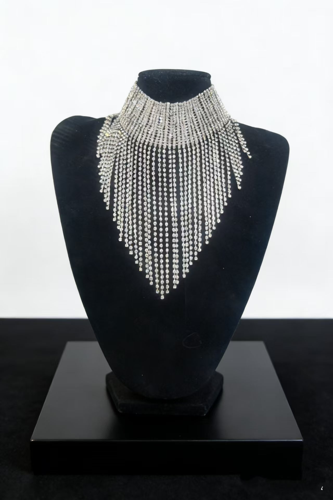 Crystal Fringe Choker For Women - Zambeel