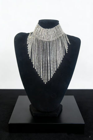 Crystal Fringe Choker For Women - Zambeel