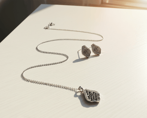 Crystal Leaf Drop Jewelry Set - Zambeel